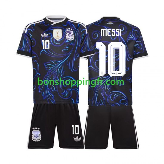 Maillot Extérieur Argentine Lionel Messi 10 World Cup 2026 Manches Courtes Jeune Enfant(+shorts)