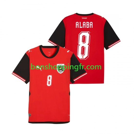 Maillot Domicile Autriche David Alaba 8 World Cup 2026 Manches Courtes Homme