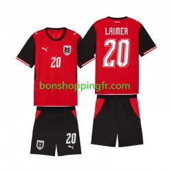 Maillot Domicile Autriche Konrad Laimer 20 World Cup 2026 Manches Courtes Jeune Enfant(+shorts)