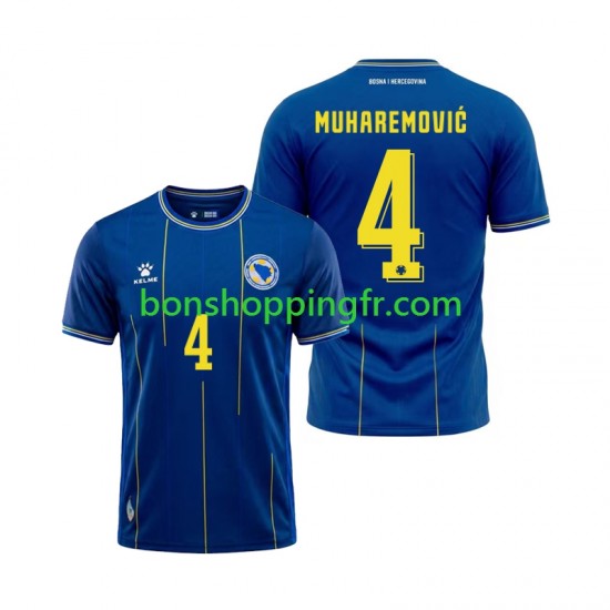 Maillot Domicile Bosnie-Herzégovine Tarik Muharemovic 4 World Cup 2026 Manches Courtes Homme