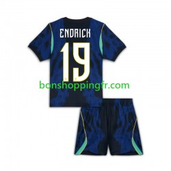 Maillot Extérieur Brésil Endrick 19 World Cup 2026 Manches Courtes Jeune Enfant(+shorts)