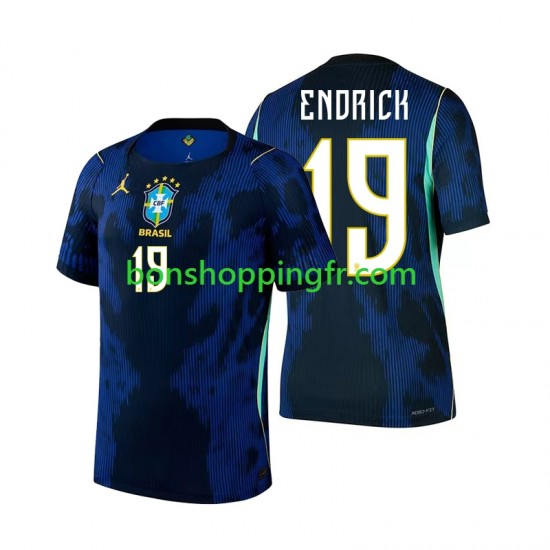 Maillot Extérieur Brésil Endrick 19 World Cup 2026 Manches Courtes Homme