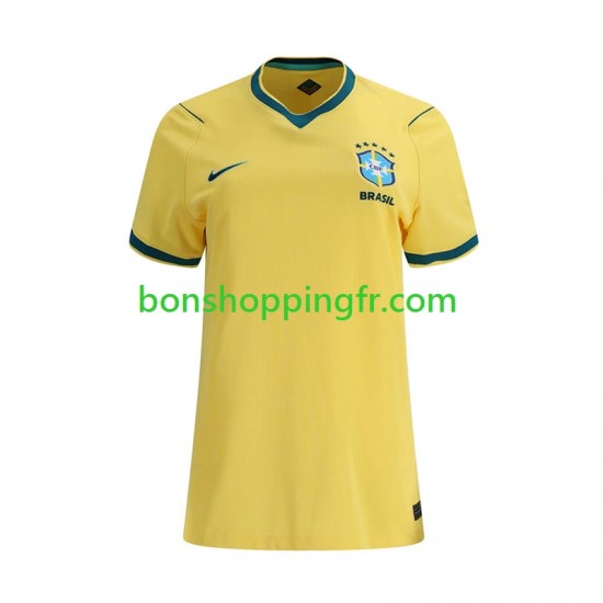 Maillot Domicile Brésil World Cup 2026 Manches Courtes Femme