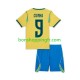 Maillot Extérieur Brésil Matheus Cunha 9 Chidlren World Cup 2026 Manches Courtes