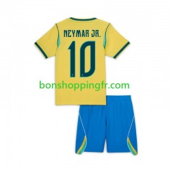 Maillot Domicile Brésil Neymar JR 10 World Cup 2026 Manches Courtes Jeune Enfant(+shorts)