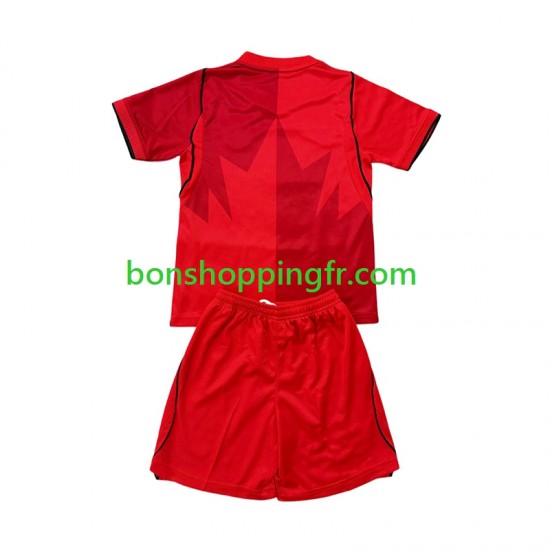 Maillot Domicile Canada World Cup 2026 Manches Courtes Jeune Enfant(+shorts)