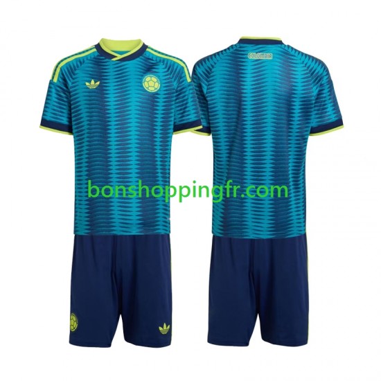 Maillot Extérieur Colombie World Cup 2026 Manches Courtes Jeune Enfant(+shorts)