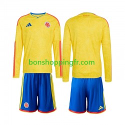 Maillot Domicile Colombie World Cup 2026 Manches Longues Jeune Enfant(+shorts)