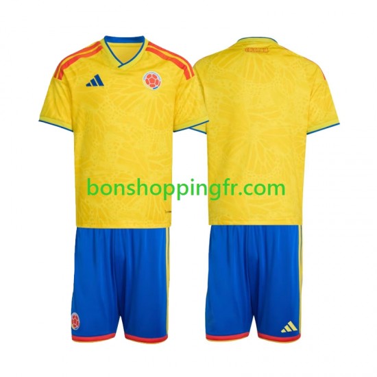 Maillot Domicile Colombie World Cup 2026 Manches Courtes Jeune Enfant(+shorts)