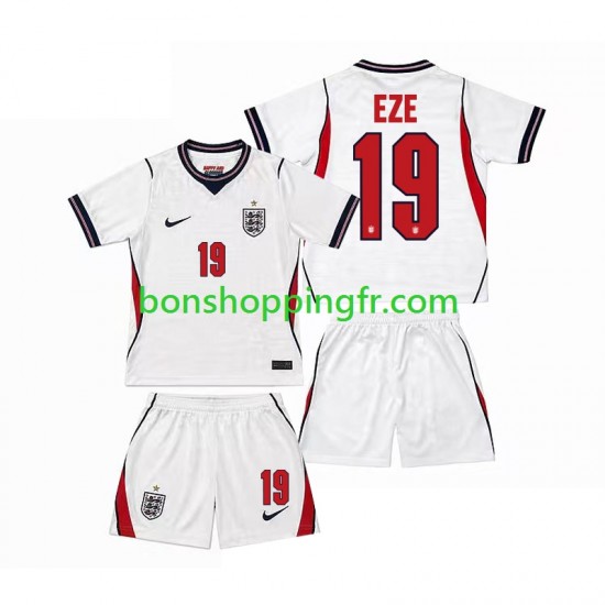 Maillot Domicile Angleterre Eberechi Eze 19 World Cup 2026 Manches Courtes Jeune Enfant(+shorts)