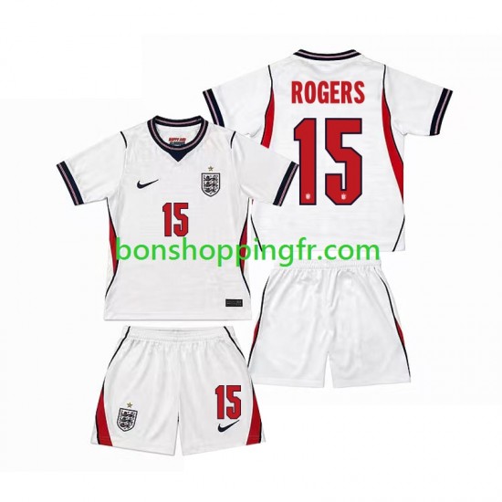Maillot Domicile Angleterre Morgan Rogers 15 World Cup 2026 Manches Courtes Jeune Enfant(+shorts)