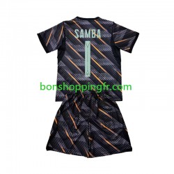 Maillot Domicile France Gardien Brice Samba 1 World Cup 2026 Manches Courtes Jeune Enfant(+shorts)