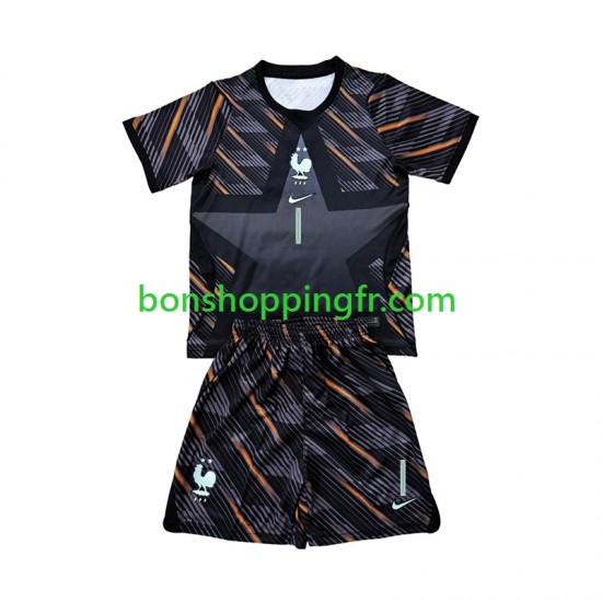 Maillot Domicile France Gardien Brice Samba 1 World Cup 2026 Manches Courtes Jeune Enfant(+shorts)