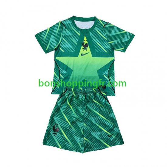 Maillot 3ème France Gardien World Cup 2026 Manches Courtes Jeune Enfant(+shorts)