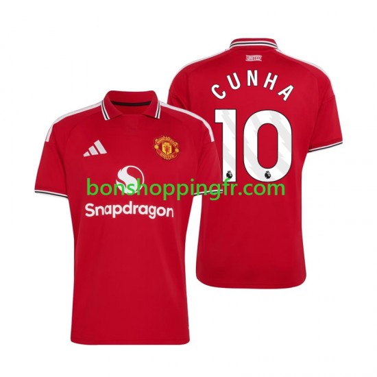 Maillot Domicile Manchester United Matheus Cunha 10 2026-2027 Manches Courtes Homme
