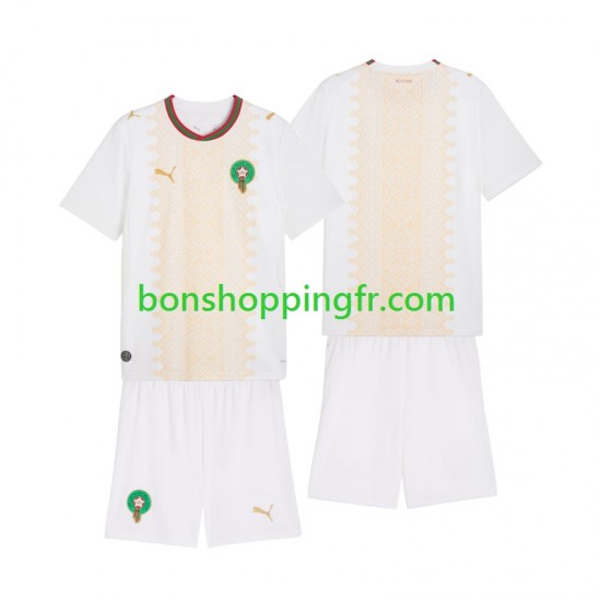 Maillot Extérieur Maroc 2026 Manches Courtes Jeune Enfant(+shorts)