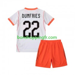 Maillot Extérieur Pays-Bas Denzel Dumfries 22 World Cup 2026 Manches Courtes Jeune Enfant(+shorts)