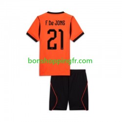 Maillot Domicile Pays-Bas Frenkie de Jong 21 World Cup 2026 Manches Courtes Jeune Enfant(+shorts)