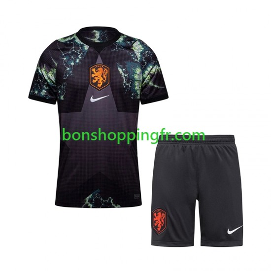 Maillot Extérieur Pays-Bas Gardien World Cup 2026 Manches Courtes Jeune Enfant(+shorts)