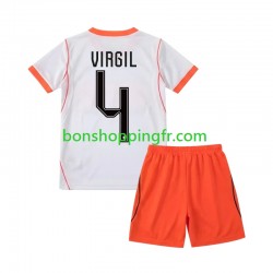 Maillot Extérieur Pays-Bas Virgil van Dijk 4 World Cup 2026 Manches Courtes Jeune Enfant(+shorts)