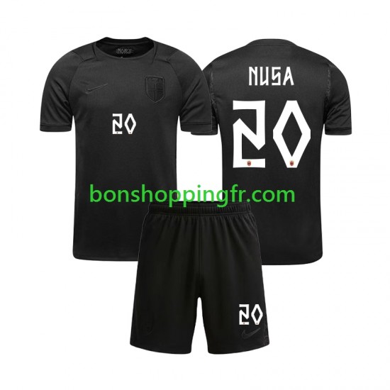 Maillot Extérieur Norvège Antonio NUSA 20 World Cup 2026 Manches Courtes Jeune Enfant(+shorts)