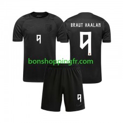 Maillot Extérieur Norvège Braut Haaland 9 World Cup 2026 Manches Courtes Jeune Enfant(+shorts)