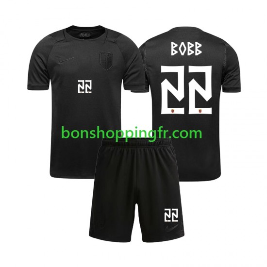 Maillot Extérieur Norvège Oscar Bobb 22 World Cup 2026 Manches Courtes Jeune Enfant(+shorts)