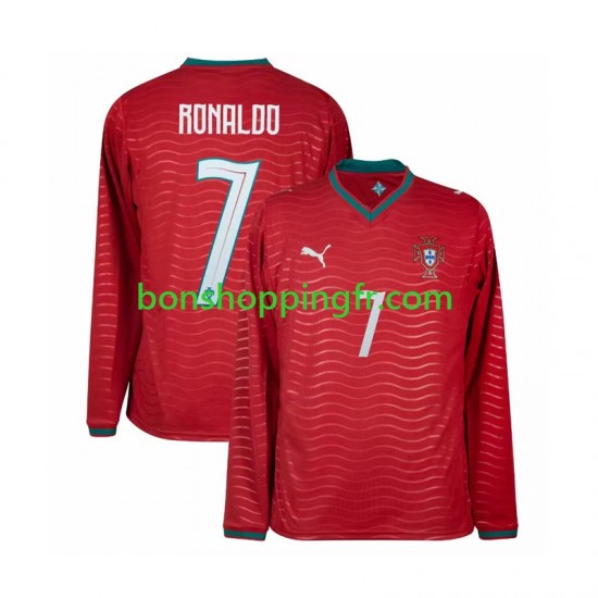 Maillot Domicile Portugal Cristiano Ronaldo 7 World Cup 2026 Manches Longues Homme