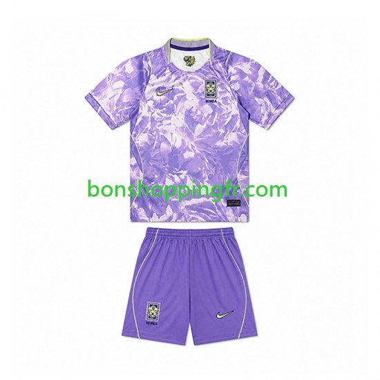 Maillot Extérieur Corée du Sud World Cup 2026 Manches Courtes Jeune Enfant(+shorts)