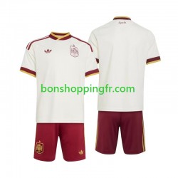 Maillot Extérieur Espagne World Cup 2026 Manches Courtes Jeune Enfant(+shorts)