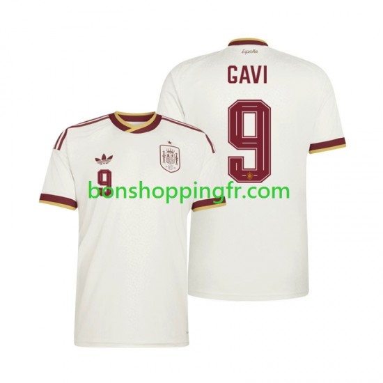 Maillot Extérieur Espagne Gavi 9 World Cup 2026 Manches Courtes Homme