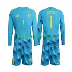 Maillot Domicile Espagne Gardien David Raya 1 World Cup 2026 Manches Longues Jeune Enfant(+shorts)