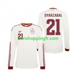 Maillot Extérieur Espagne Mikel Oyarzabal 21 World Cup 2026 Manches Longues Homme