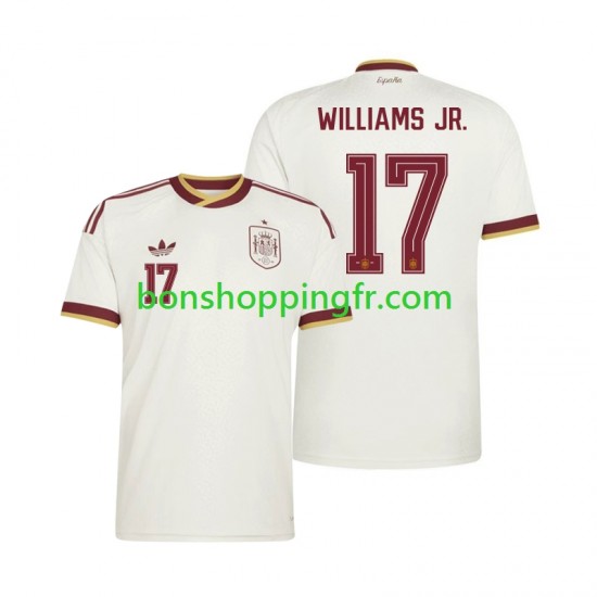 Maillot Extérieur Espagne Nico Williams 17 World Cup 2026 Manches Courtes Homme