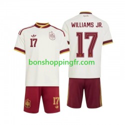 Maillot Extérieur Espagne Nico Williams 17 World Cup 2026 Manches Courtes Jeune Enfant(+shorts)