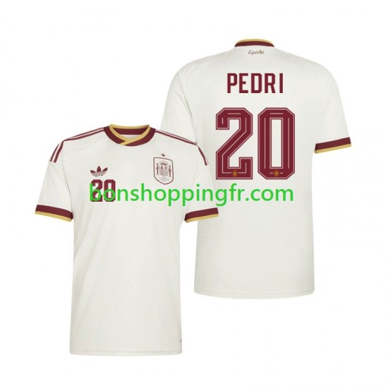 Maillot Extérieur Espagne Pedri 20 World Cup 2026 Manches Courtes Homme