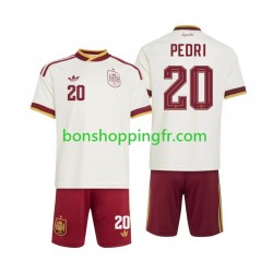 Maillot Extérieur Espagne Pedri 20 World Cup 2026 Manches Courtes Jeune Enfant(+shorts)