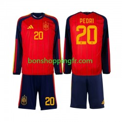 Maillot Domicile Espagne Pedri 20 World Cup 2026 Manches Longues Jeune Enfant(+shorts)