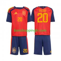 Maillot Domicile Espagne Pedri 20 World Cup 2026 Manches Courtes Jeune Enfant(+shorts)