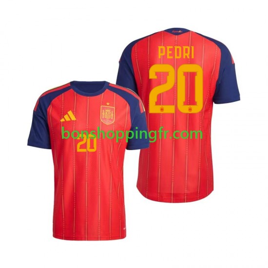 Maillot Domicile Espagne Pedri 20 World Cup 2026 Manches Courtes Homme