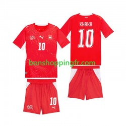 Maillot Domicile Suisse Granit Xhaka 10 World Cup 2026 Manches Courtes Jeune Enfant(+shorts)