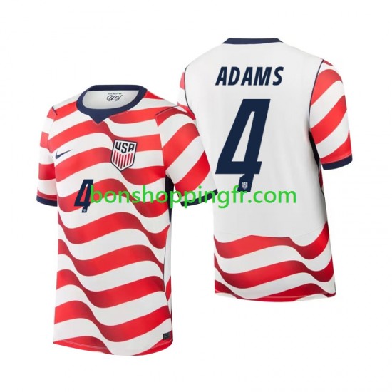 Maillot Domicile États-Unis Tyler Adams 4 World Cup 2026 Manches Courtes Homme