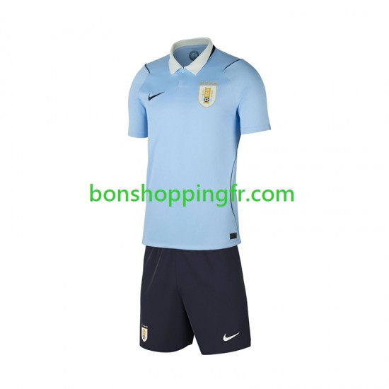 Maillot Domicile Uruguay World Cup 2026 Manches Courtes Jeune Enfant(+shorts)