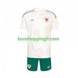 Maillot Extérieur Pays de Galles World Cup 2026 Manches Courtes Jeune Enfant(+shorts)