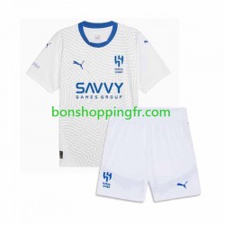 Maillot Extérieur Al-Hilal 2024-2025 Manches Courtes Jeune Enfant(+shorts)