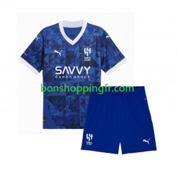 Maillot Domicile Al-Hilal 2024-2025 Manches Courtes Jeune Enfant(+shorts)