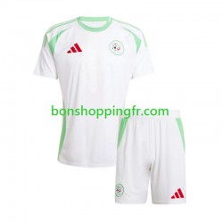 Maillot Domicile Algérie 2024-2025 Manches Courtes Jeune Enfant(+shorts)