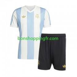 Maillot Domicile Argentine 50 Anniversary Manches Courtes Jeune Enfant(+shorts)