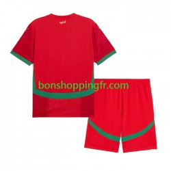 Maillot Domicile Maroc 2024 Manches Courtes Jeune Enfant(+shorts)
