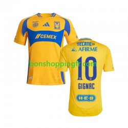 Maillot Domicile Tigres UANL Gignac 10 2024-2025 Manches Courtes Homme
